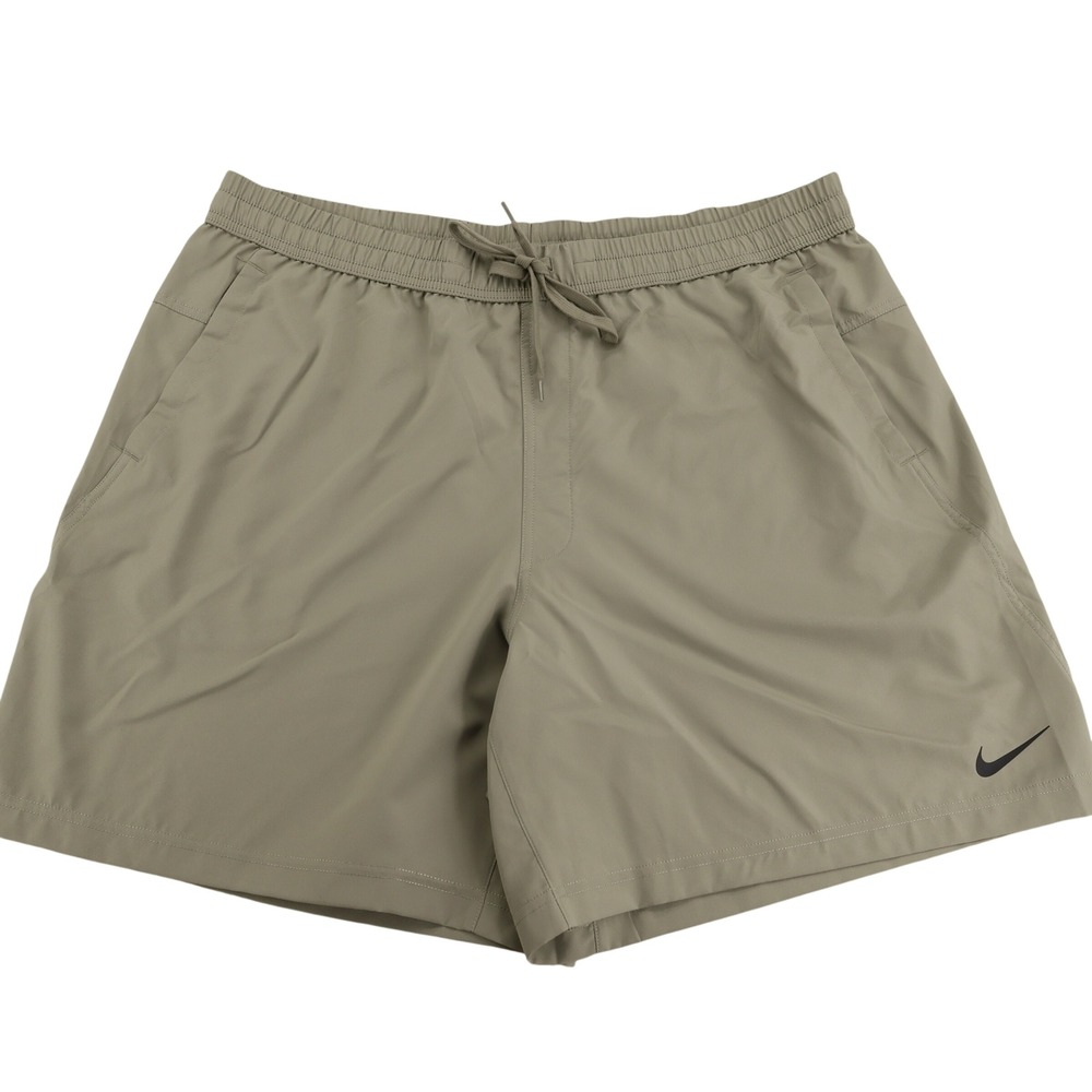 Nike Men XL Dri-FIT Training Shorts Olive Green athletic Gym Running